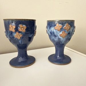 Canterberry Pottery Cobalt Blue Chalices (set of 2)